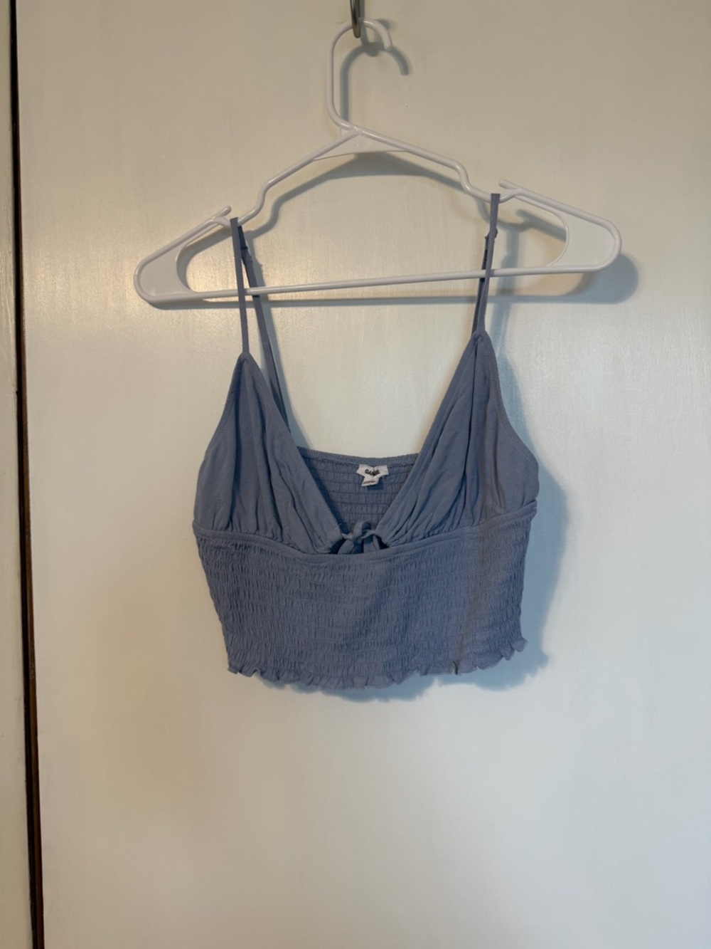 Garage Dusty purple Smocked Cami with Front Tie